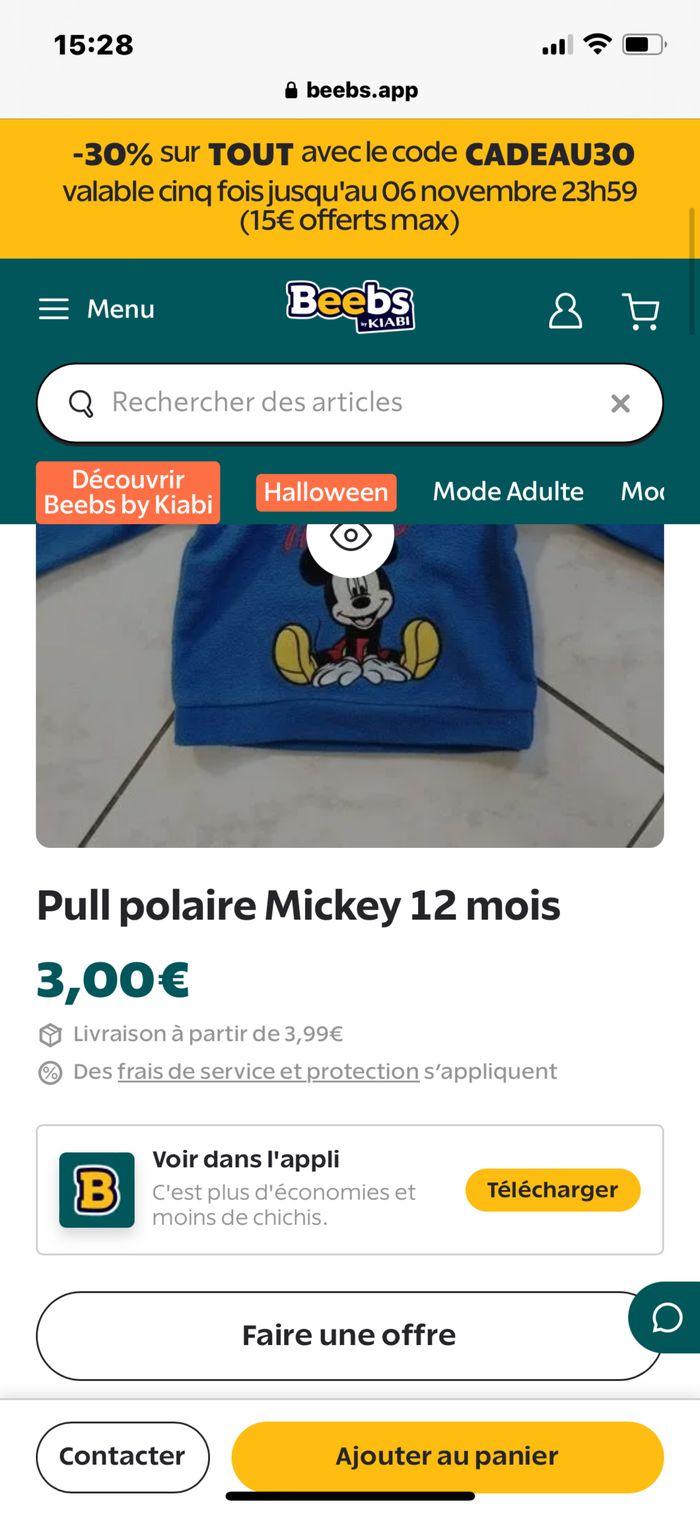 Pull polaire Mickey - photo numéro 3