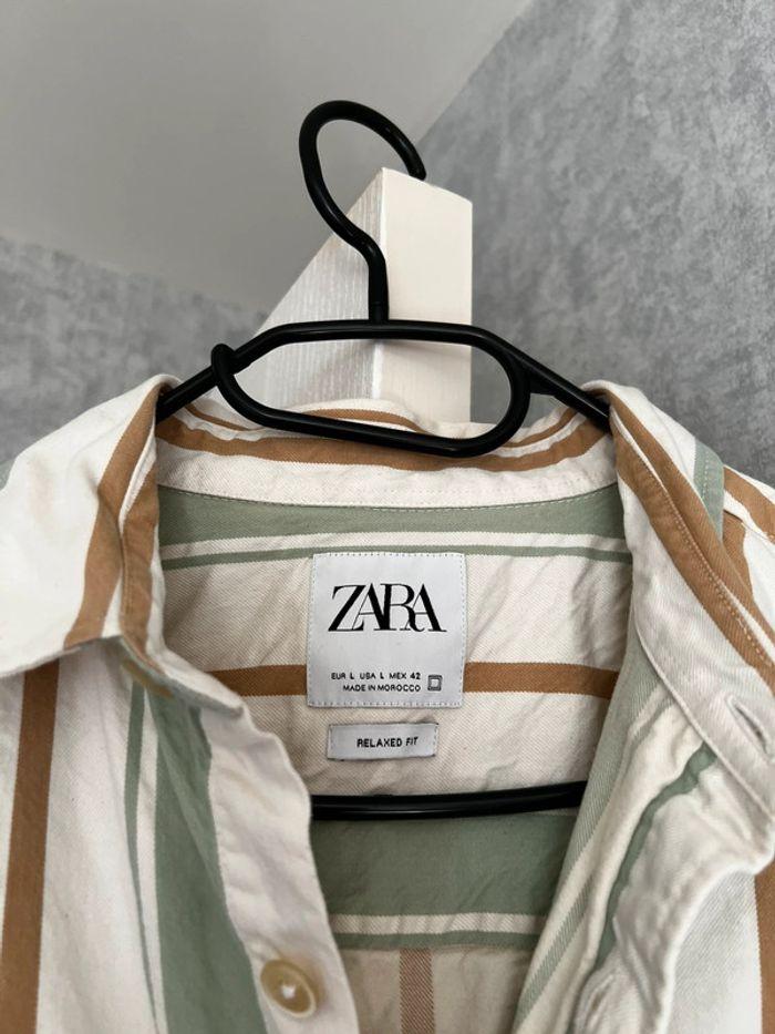 Chemise à rayures Zara taille L - photo numéro 2