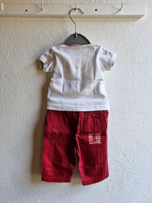 Ensemble 3 mois 60 cm Petit Bateau T-shirt pantalon - photo numéro 2