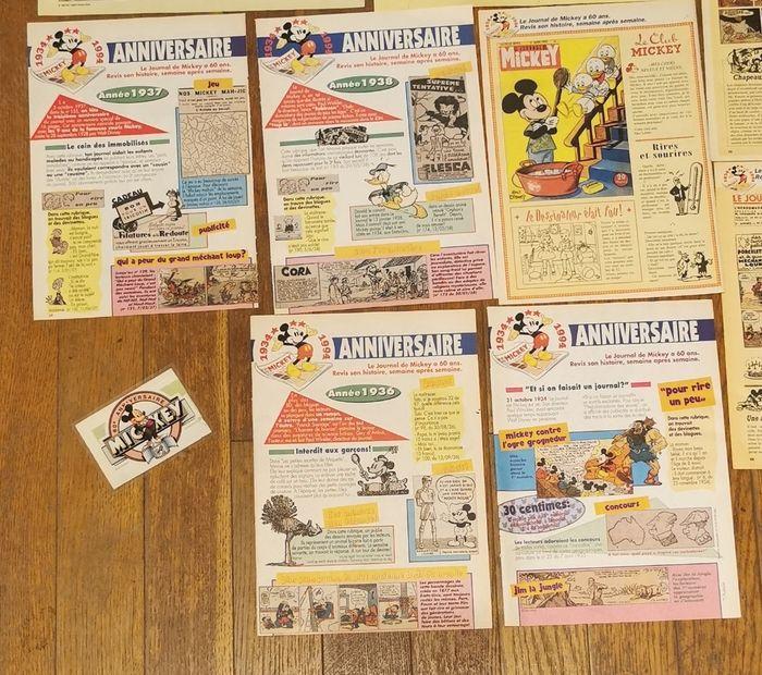 Lot anciens posters + articles anniversaire journal de mickey - photo numéro 5