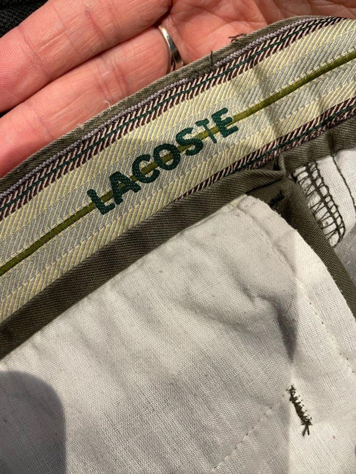 Pantalon homme chino kaki coupe droit Lacoste taille 46 - photo numéro 5