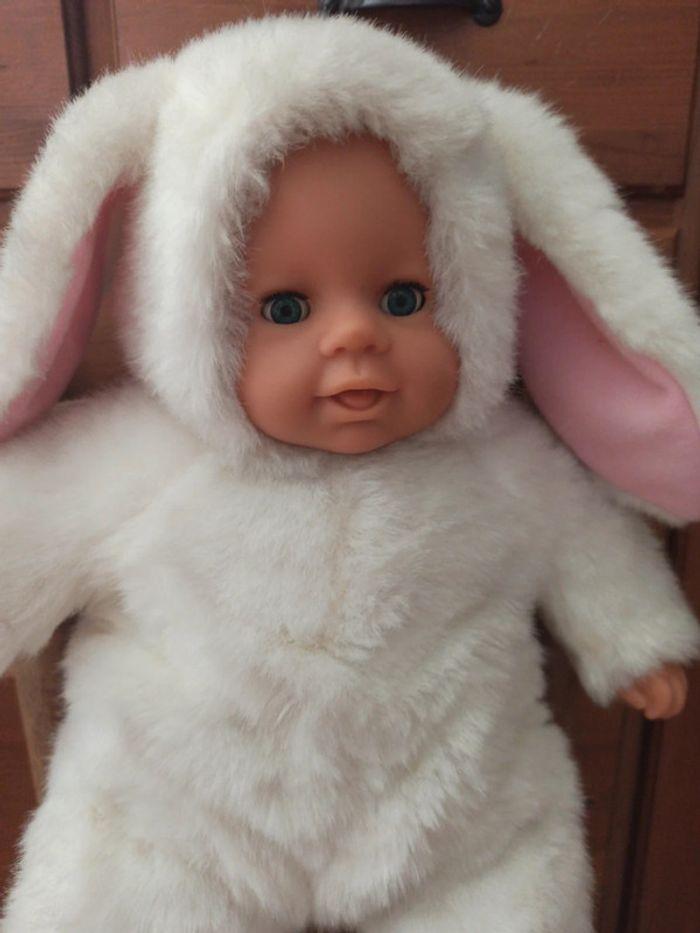 Poupon  bébé déguisement lapin 35 cm tbe - photo numéro 4