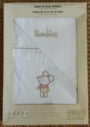 Drap de lit et taie d"oreiller 'bambino' souris