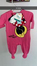 Pyjama bébé fille neuf étiquette rose  6mois Minnie Disney Disneyland