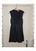 robe noire Sandro en laine vierge noir taille S