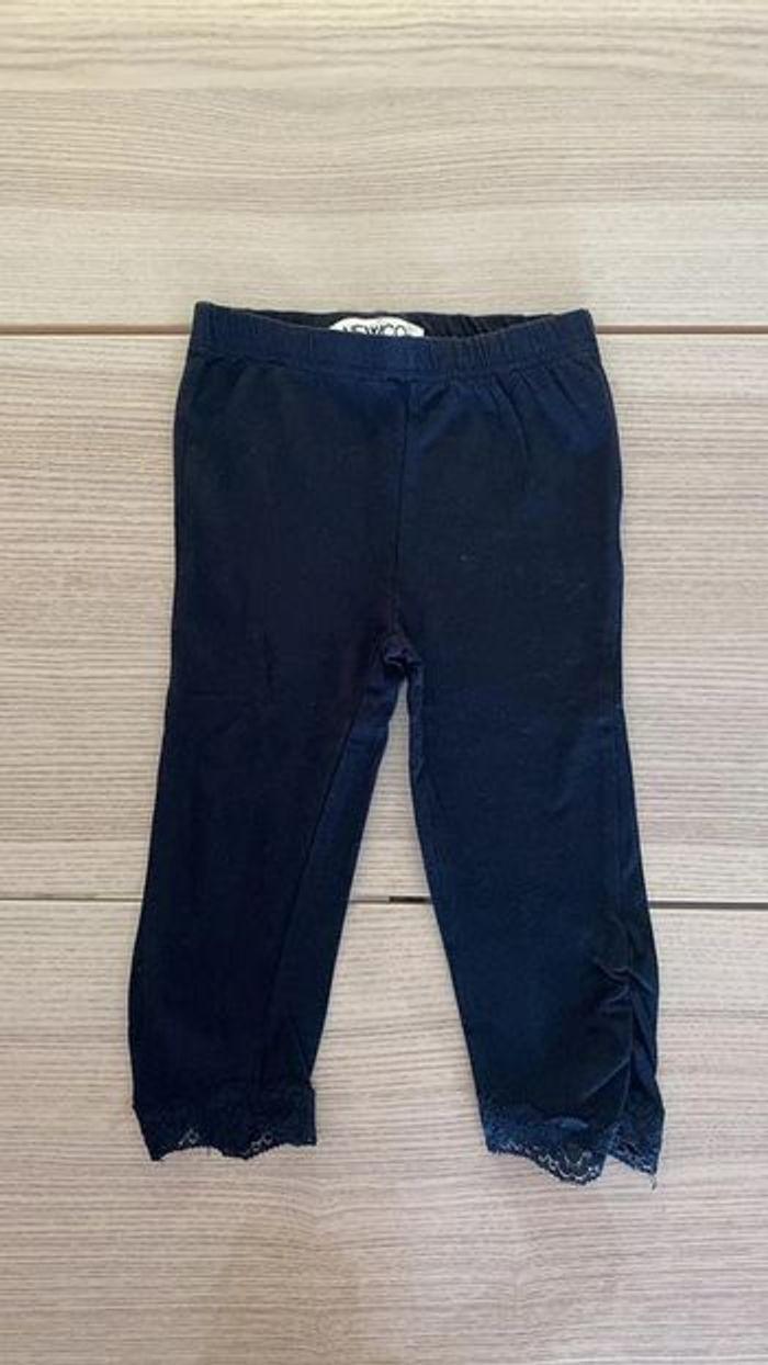 Legging court noir bas dentelle - 3 ans