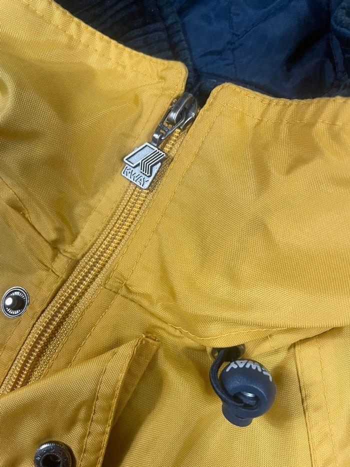 Veste parka k-way kway vintage jaune Xl imperméable doudoune - photo numéro 5