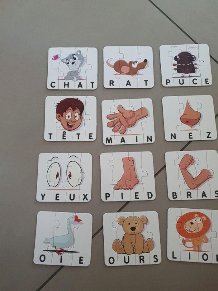 Lot de 12 mini puzzles d'apprentissage mots - photo numéro 4