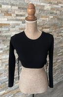 Crop top noir Zara taille S