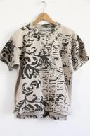 Vintage T-Shirt fin 90's épais et robuste motif army / desert / fresque / arabesques