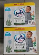 Lot 2 cartons de couches lotus taille 4