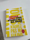 Livre de poche Vous n’aurez pas ma haine d’Antoine Leiris