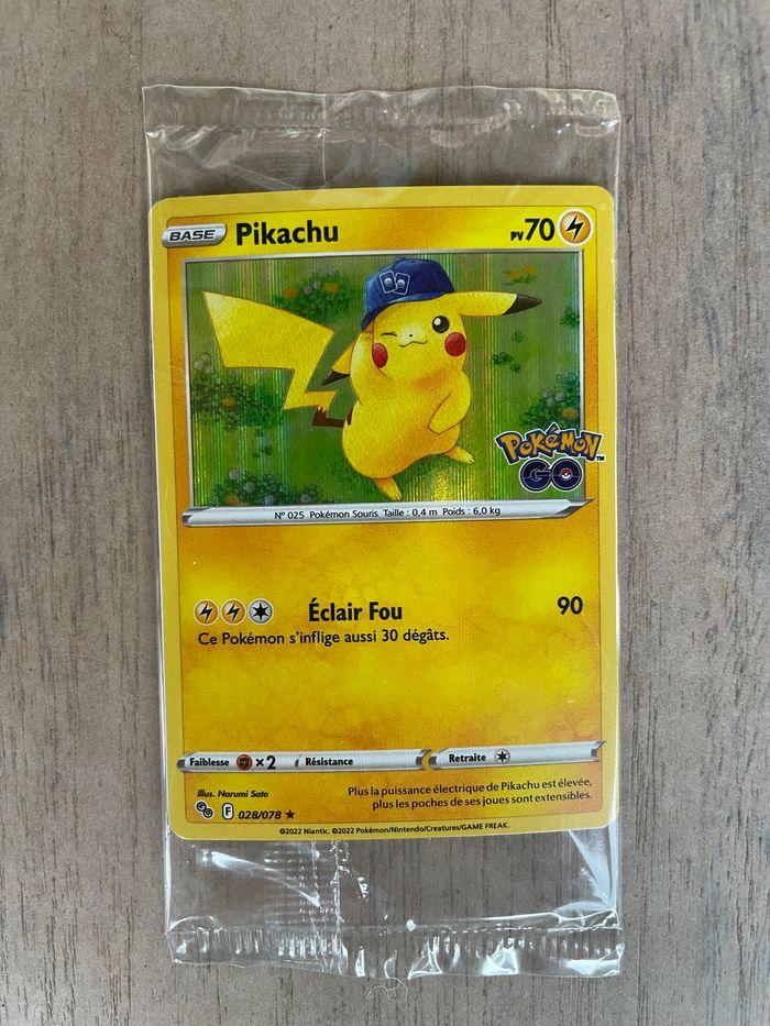 Carte Pokémon Neuve Pikachu Holographique PROMO 028/078 Pokémo GO Rare Scellé FR - photo numéro 1