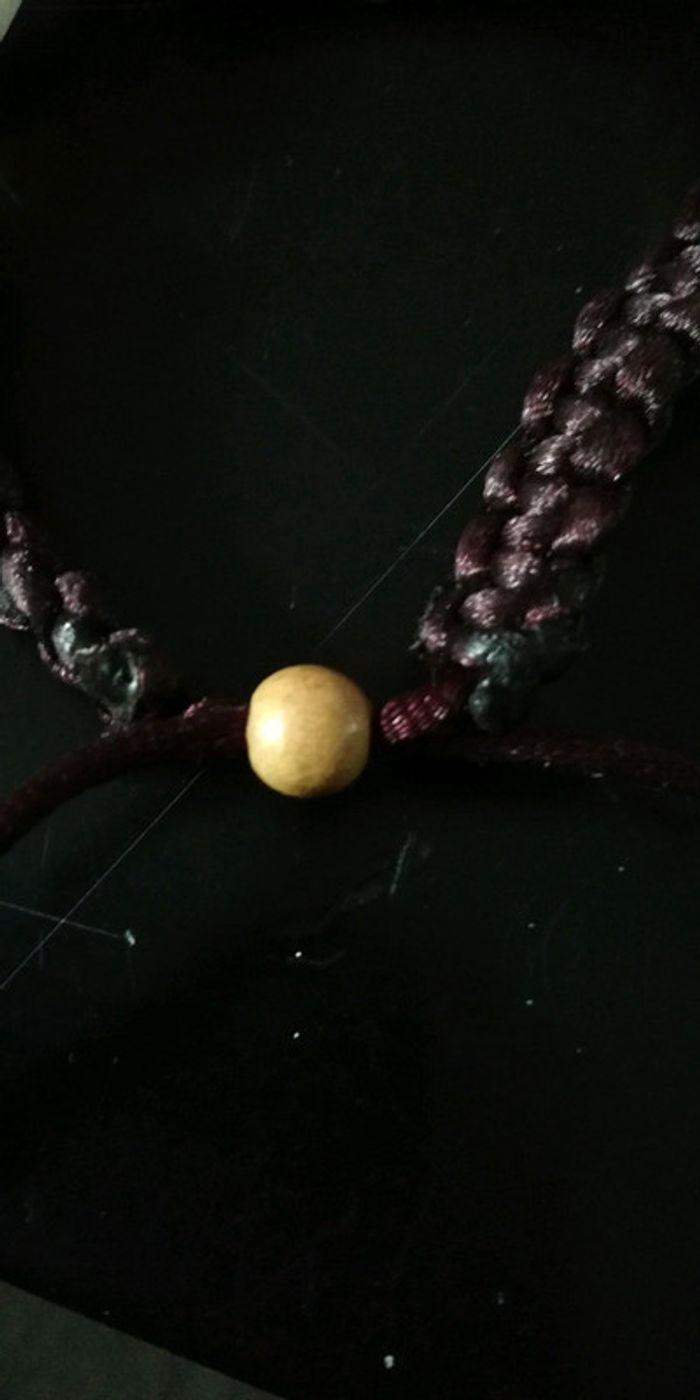 Bracelet macramé bois et coquillage - photo numéro 4