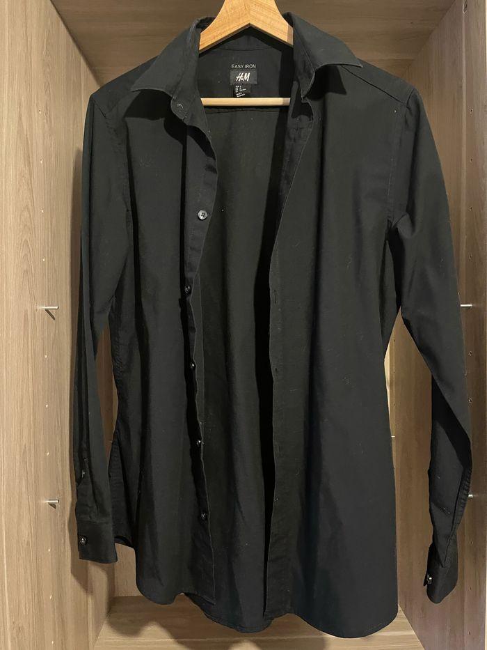 Chemise noire basique H&M Homme - photo numéro 1