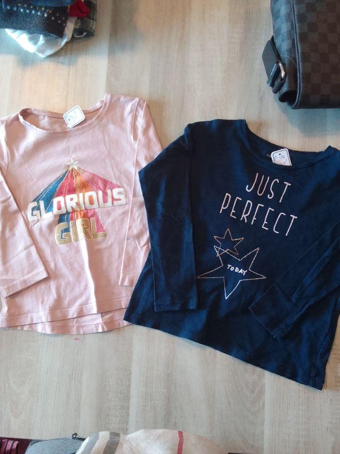 Lot tee shirt manche longue fille 5 ans