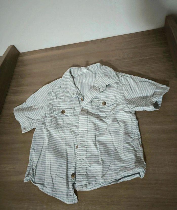 Chemise manche courte rayée kid Kanai 23 mois - photo numéro 1