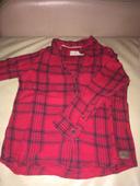 Chemise rouge à rayures garçon 5 ans Zara