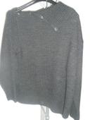 pull gris col roulé