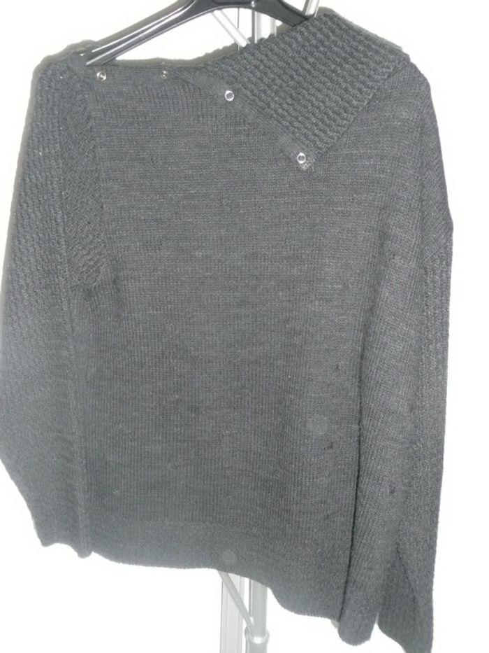 pull gris col roulé - photo numéro 1