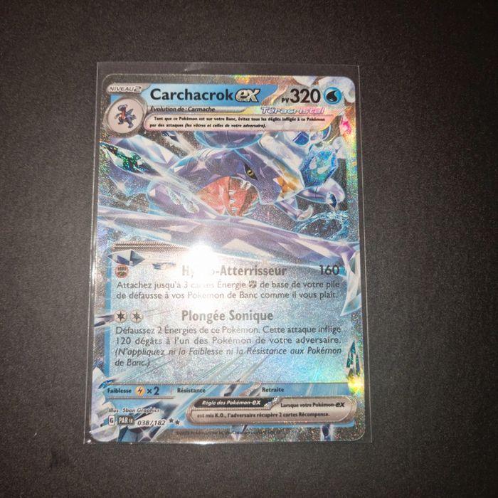 Carte Pokemon Carchacrok 038/182 EX EV4 Ecarlate et Violet - photo numéro 3