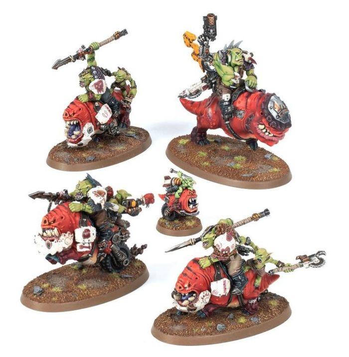 4x Squighog Boyz + 1x Bomb Squig / Boyz sur Squiglier + Squig Bombe - Orks - photo numéro 1