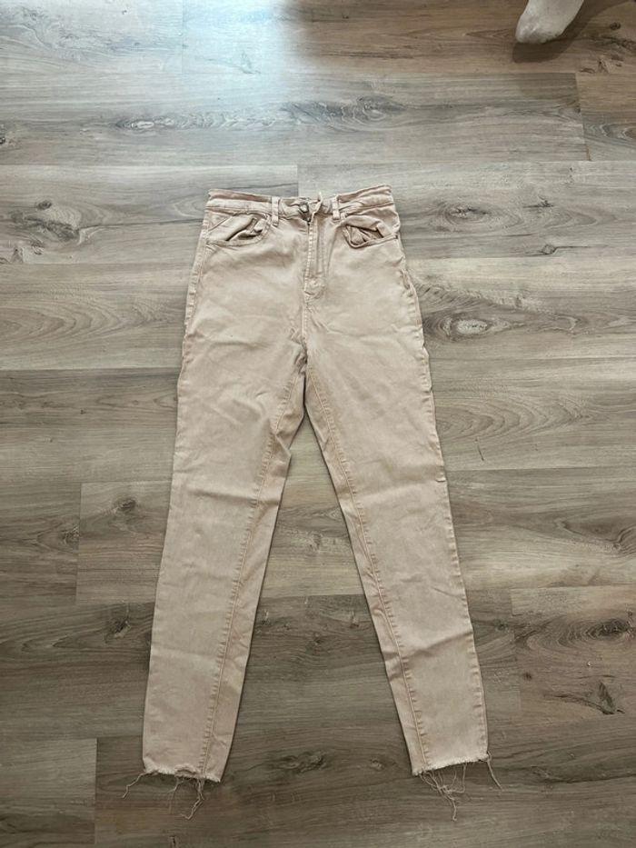 Jeans slim beige - photo numéro 1