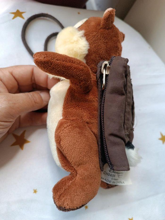 Disney peluche plush Disneyland tic tac pochette sac sacoche bag chip Dale trinket monnaie moneybox - photo numéro 6