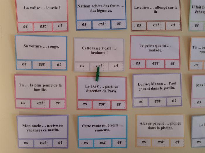 Jeu sur les homophones es / est / et - photo numéro 3