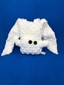 Peluche lapin minky grandes oreilles blanc