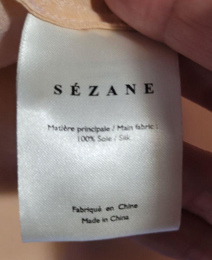 Chemise Sezane soie rose 36 rétro vintage - photo numéro 4