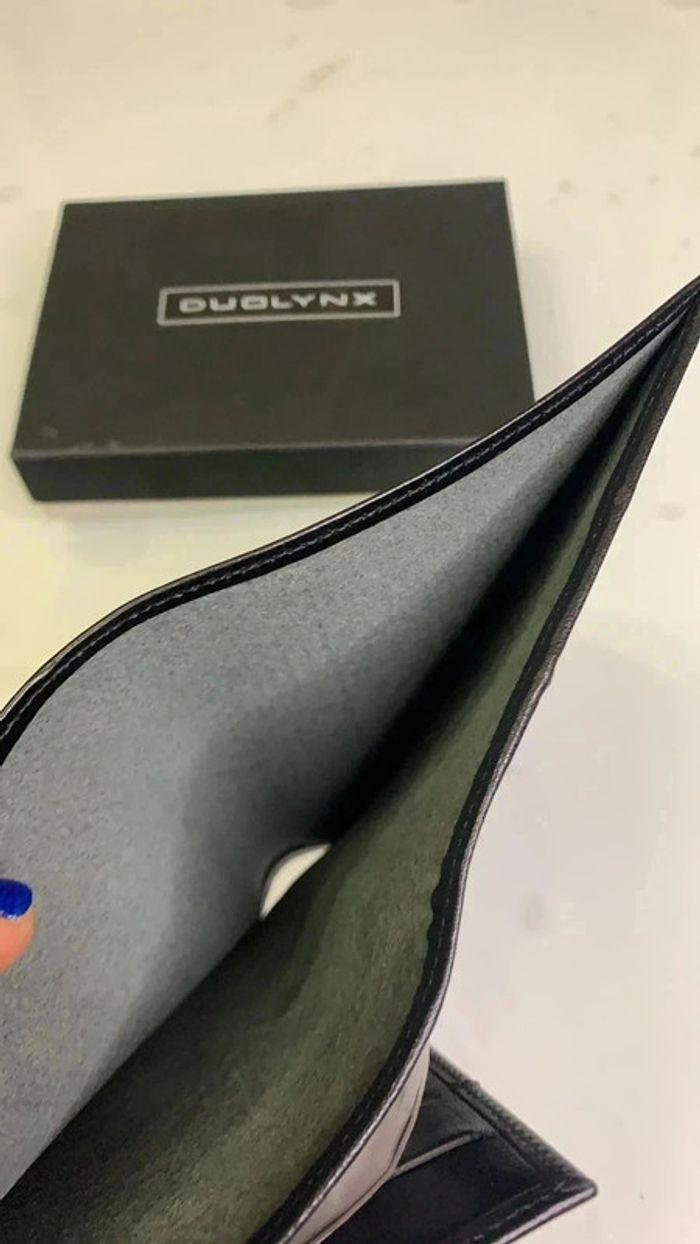 Porte feuille cuir noir Duolynx neuf - photo numéro 8