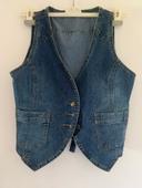 Ensemble gilet et robe jeans