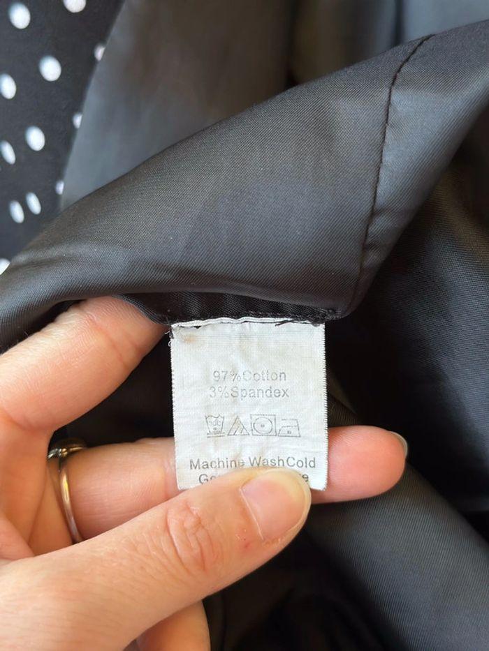 Blazer noir à pois blancs, taille 34 - photo numéro 5