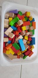 Lot cubes en bois