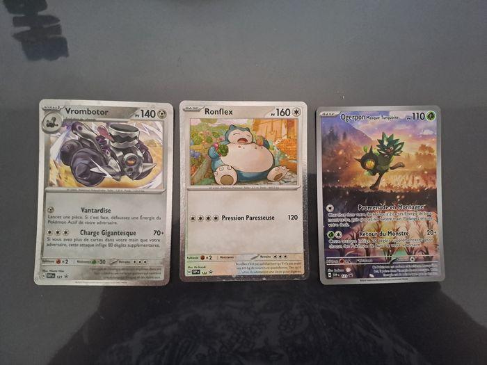 Lot de 3 cartes pokémon holo écarlate et violet