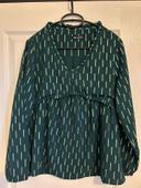 Blouse verte or taille L