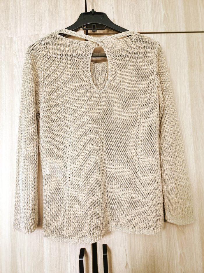 Pull beige doré pailleté 36  Breal - photo numéro 5