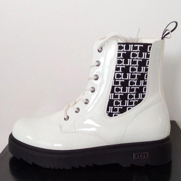 Bottines Cult en cuir blanc vernis taille 38 - photo numéro 6