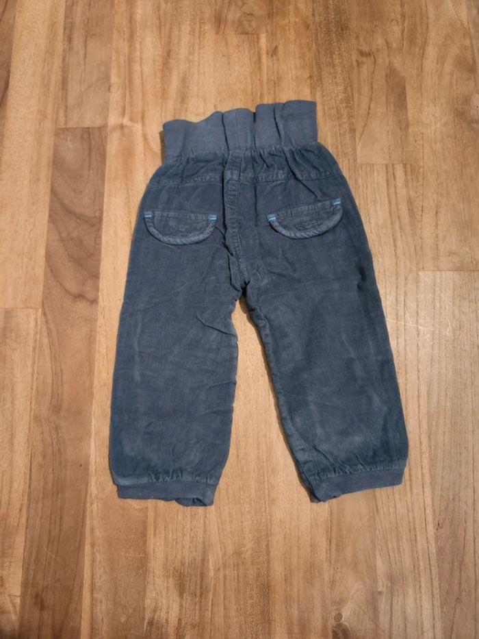 Pantalon en velours gris foncé Gémo 12mois - photo numéro 2