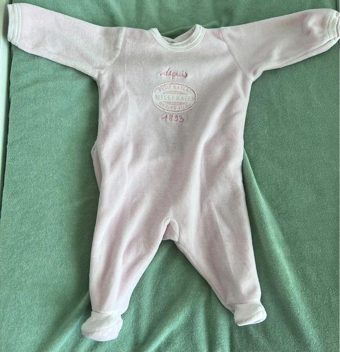 Pyjama / grenouillère Petit Bateau rose taille naissance - photo numéro 2