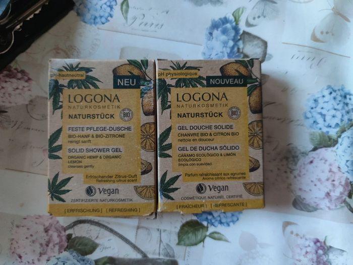 🌺 Lot de 2 gels douche solides logona chanvre et citron bio - photo numéro 1