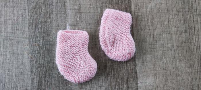 Chaussette rose pour bébé taille 1 mois