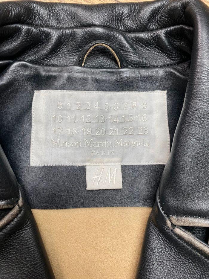 Veste en cuir perfecto noir Maison martin margiela x H&M - photo numéro 3