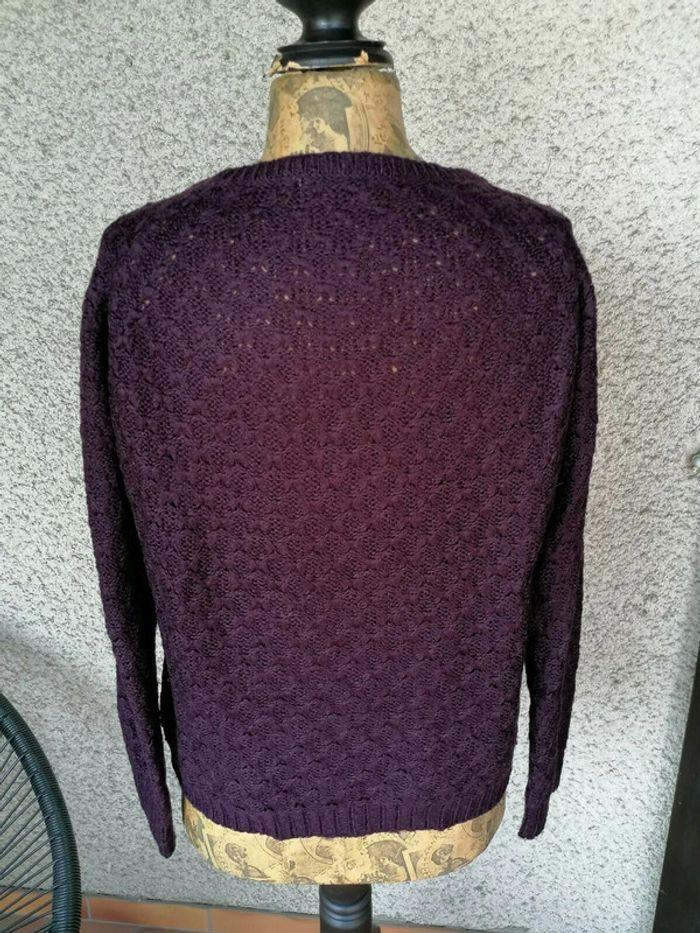 Pull laine hiver, violet, 3 suisses, 38/40 - photo numéro 4