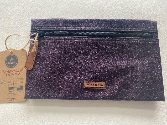 Pochette pailletée violet