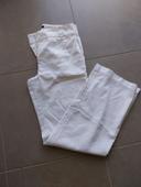 Pantalon en toile blanc cassé T38