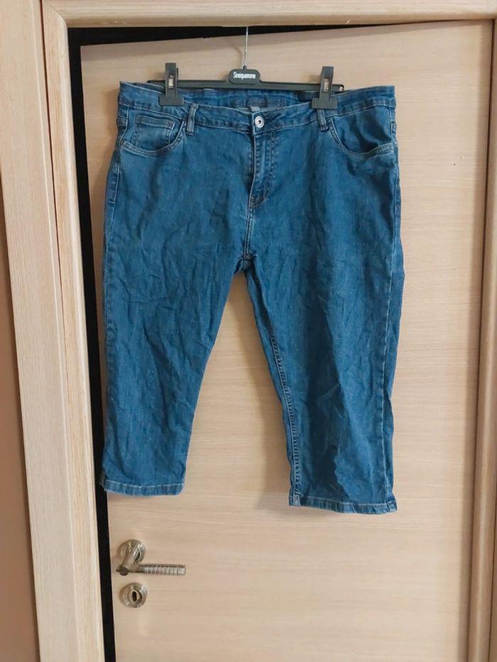 Pantacourt jeans denim grande taille - photo numéro 1