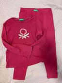 Ensemble t-shirt et legging fuchsia Benetton