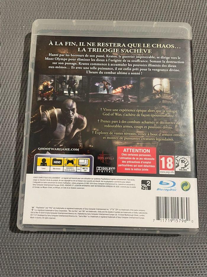 God of War III Jeu PS3 Complet FR TBE - photo numéro 3